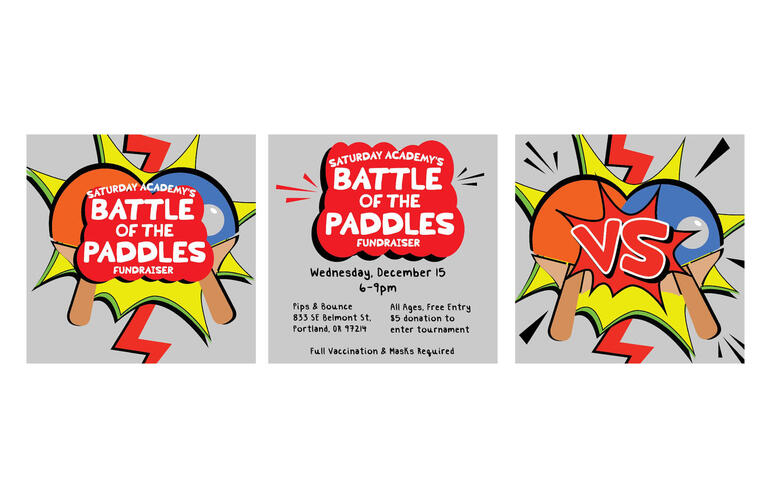 Saturday Academy - Battle of the Paddles Social Media Posts Saturday Academy - Battle of the Paddles Social Media Posts