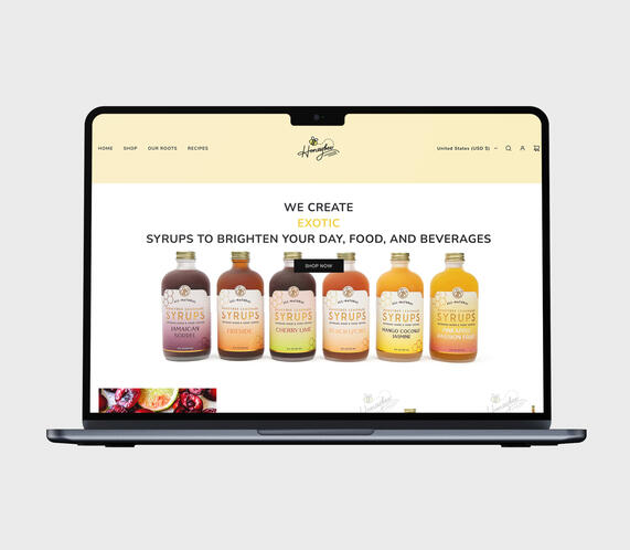 PACCO - Honeybee Lemonade Syrups Website Design (Shopify)