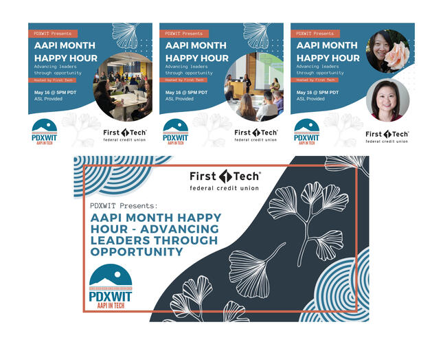 PDXWIT AAPI Month Happy Hour Event Promos